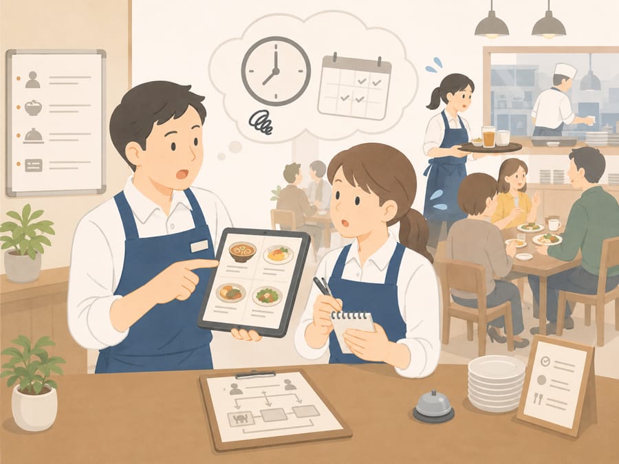 接客スタッフの教育・育成に時間がかかっている