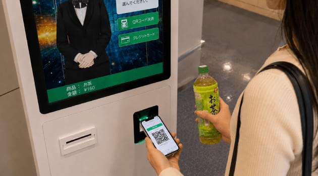 商品バーコードをスキャンするシーン