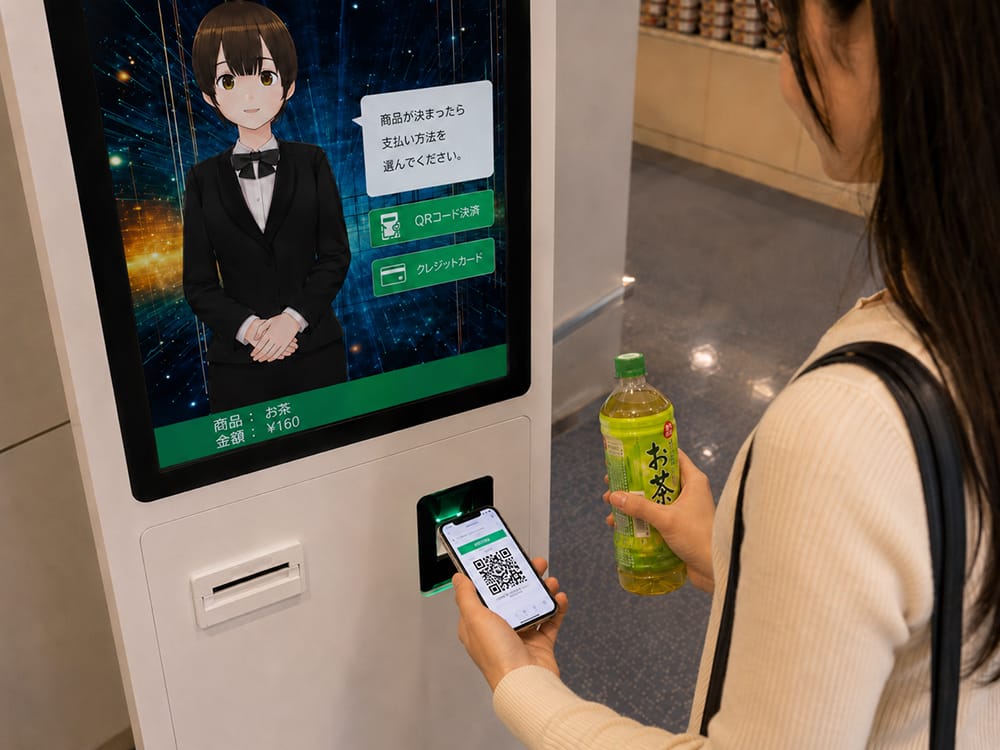 セルフレジでの会計シーン