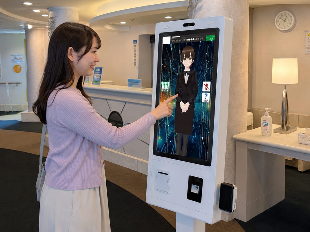 店頭での受付・予約対応シーン
