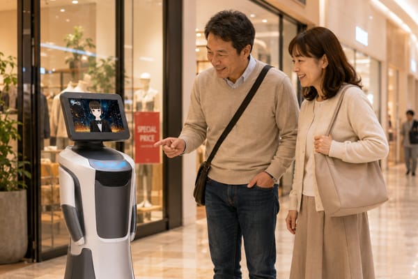 施設内を自律走行するAIアバターロボット